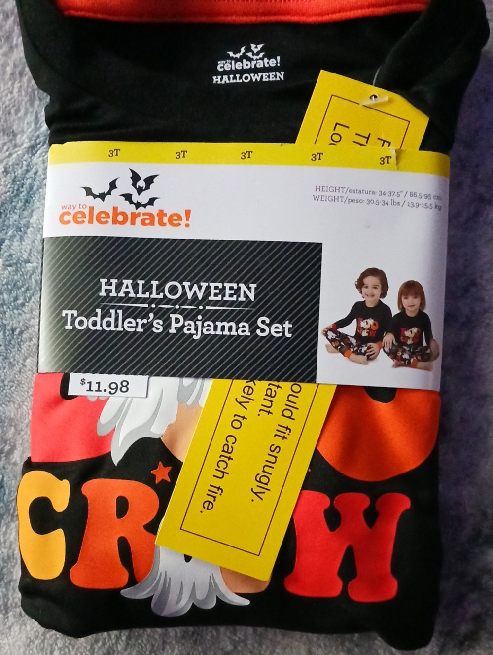 Halloween Toddler's Pajama Set 3T